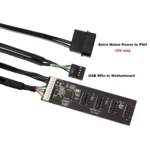 USB 2.0 9pin To 4 9pin Hub Internal Motherboard Header With 4pin Powered - Image 4