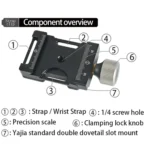 BEXIN QJ-05 Camera Shoulder Strap Clamp Quick Release Plate Clamp Ball Head Adapter - Image 6