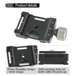 BEXIN QJ-05 Camera Shoulder Strap Clamp Quick Release Plate Clamp Ball Head Adapter - Image 7