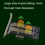 M.2 NVME NGFF SSD To PCIE SATA Dual Disk Conversion Expansion Card Supports MKEY BKEY Wiring - Image 7