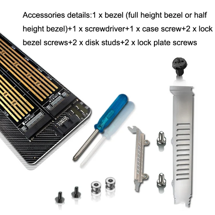 TBD06037501_B8.webp M.2 NVME NGFF SSD To PCIE SATA Dual Disk Conversion Expansion Card Supports MKEY BKEY Wiring - Image 9