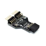 9 Pin USB Header Female 1 To 2 Male Board 9-Pin USB 2.0 HUB Connector Adapter - Image 2