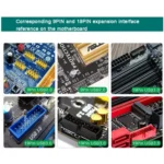 9 Pin USB Header Female 1 To 2 Male Board 9-Pin USB 2.0 HUB Connector Adapter - Image 6