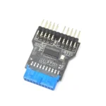 USB3.0 19Pin to Dual 9Pin Connectors Header Female 1 to 2 Male Board 9-Pin USB 2.0 HUB - Image 2
