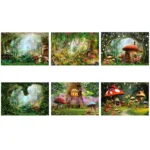 150 X 210cm Fantasy Forest Photography Background Cloth Cartoon Kids Party Decoration Backdrop - Image 2