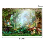 150 X 210cm Fantasy Forest Photography Background Cloth Cartoon Kids Party Decoration Backdrop - Image 3