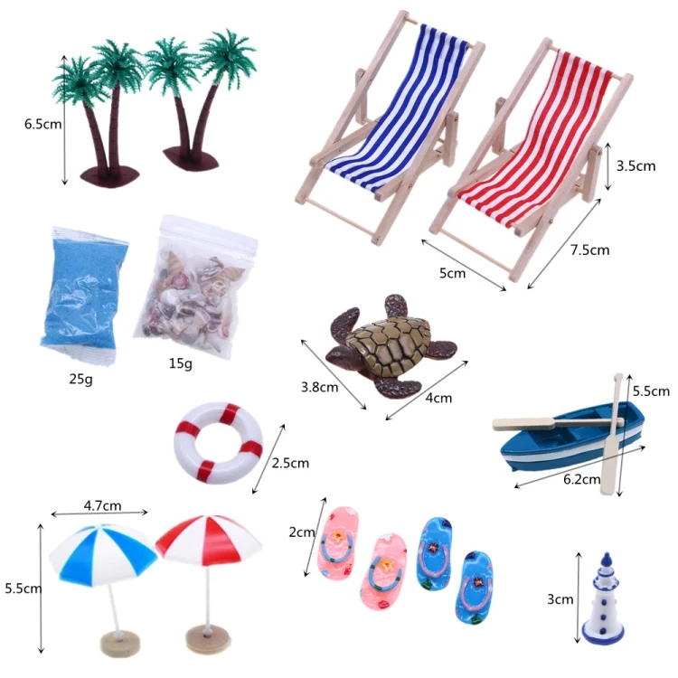 TBD0603760301_1.webp Mini Beach Set Miniature Model Ornament Summer Ocean Simulation Scene Photo Decoration Props - Image 6