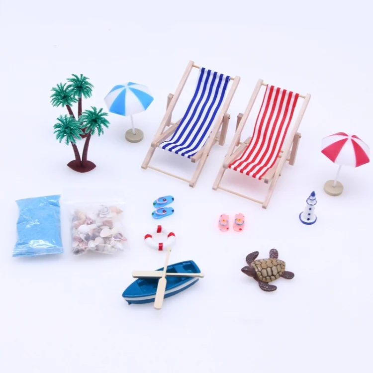 TBD06037603_B2.webp Mini Beach Set Miniature Model Ornament Summer Ocean Simulation Scene Photo Decoration Props - Image 3