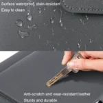 Elastic Button Laptop Waterproof PU Handbag - Image 7