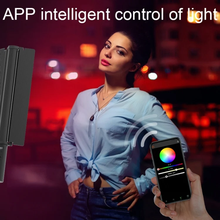 TBD06037661_6.webp 24W 72 LEDs Handheld Full-color RGB Stick Light Photography Light with Barndoor - Image 7