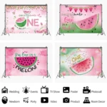 80x120cm Fruit Watermelon Birthday Party Backdrop Photography Decorative Background Props - Image 2