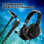 For SteelSeries Arctis 3 5 7 Pro Nylon Weaving Game Headset Cable - Image 8