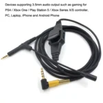 For BOSE 700 / QC25 / QC35 / OE2 3.5mm to 2.5mm Gaming Headset Audio Cable - Image 4