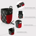 2pcs Car Air Outlet Sundries Storage Bag With Net Pocket - Image 5
