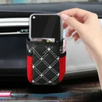 2pcs Car Air Outlet Sundries Storage Bag With Net Pocket - Image 6