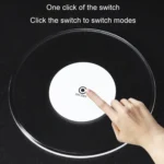 LED Light Up Acrylic Coaster Transparent Crystal Base - Image 3