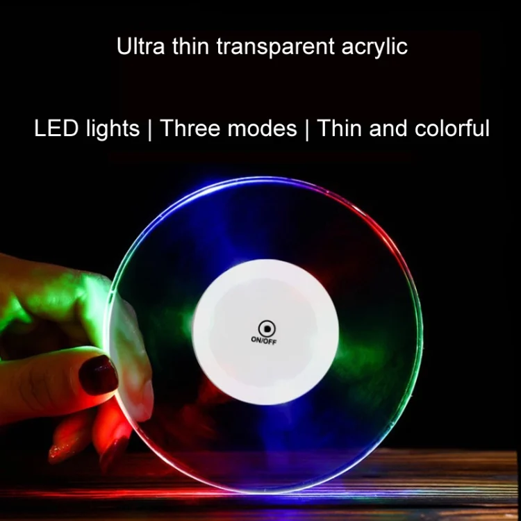 TBD06037915_B4.webp USB Charging LED Light Up Acrylic Coaster Transparent Crystal Base - Image 5