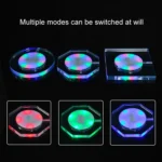 USB Charging LED Light Up Acrylic Coaster Transparent Crystal Base - Image 6