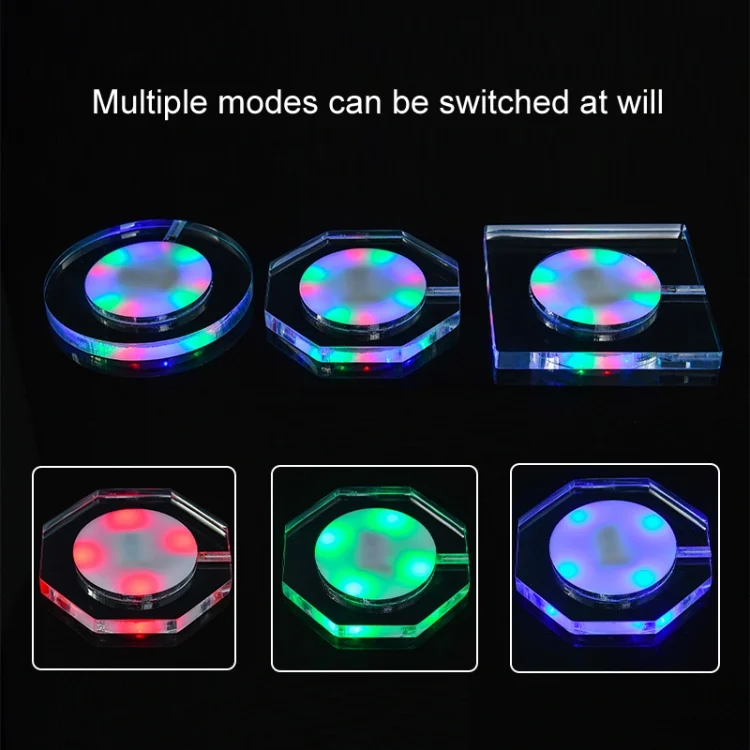 TBD06037915_B5.webp USB Charging LED Light Up Acrylic Coaster Transparent Crystal Base - Image 6