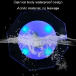 USB Charging LED Light Up Acrylic Coaster Transparent Crystal Base - Image 7