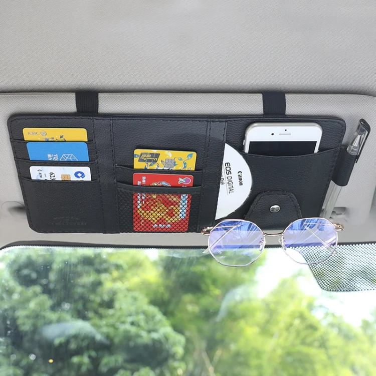 Car Sun Visor Decorative Storage Bill Glasses Holder