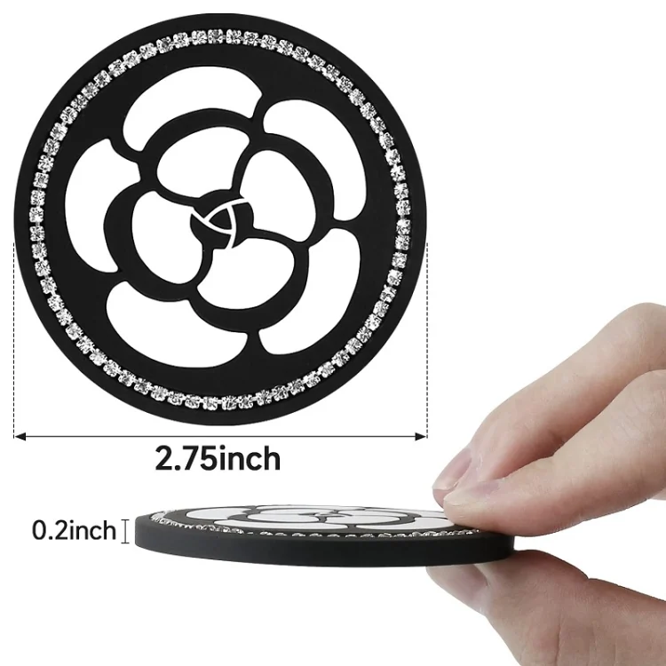 TBD06038011_B2.webp Car Water Cup Anti-skid Mat Door Slot Interior Modification Mat With diamond - Image 3