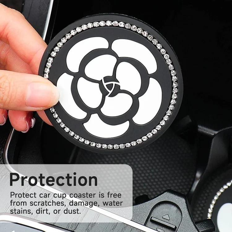 TBD06038011_B5.webp Car Water Cup Anti-skid Mat Door Slot Interior Modification Mat With diamond - Image 6