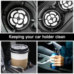 Car Water Cup Anti-skid Mat Door Slot Interior Modification Mat With diamond - Image 7