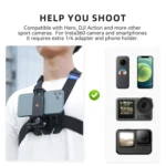 TELESIN Chest Strap Mount Waistcoat Belt Mount For Action Camera - Image 5
