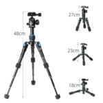 BEXIN V30 Adjustable Aluminum Alloy Desktop Camera Tripod Mini Portable Folding Live Tripod - Image 2