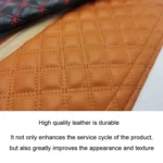 Rhombus Leather Seat Belt Shoulder Protector Pads - Image 4