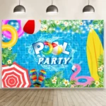 80x120cm Summer Pool Party Decoration Backdrop Swimming Ring Photography Background Cloth