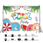 80x120cm Summer Pool Party Decoration Backdrop Swimming Ring Photography Background Cloth - Image 2