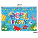 80x120cm Summer Pool Party Decoration Backdrop Swimming Ring Photography Background Cloth - Image 3