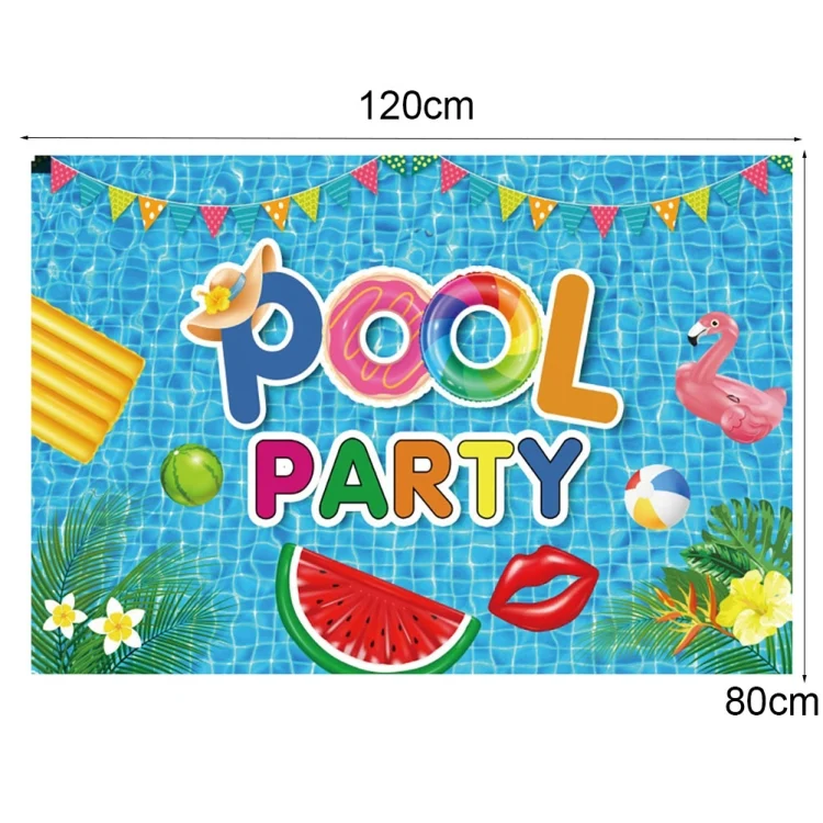 TBD06038113_B2.webp 80x120cm Summer Pool Party Decoration Backdrop Swimming Ring Photography Background Cloth - Image 3