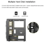 EVESKY Acrylic Side Transparent ATX Computer Case With 6 Fans Position And USB 3.0 Interface - Image 7