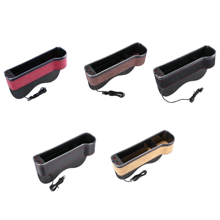TBD06038331_B1.webp Car Central Control Seat Gap Storage Box with Dual USB Ambient Lights - Image 2