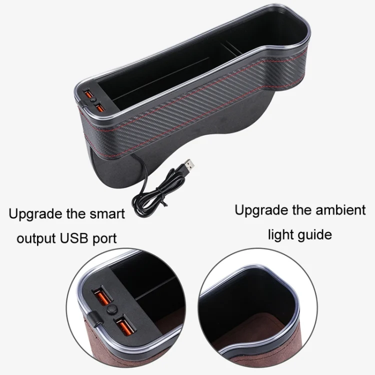 TBD06038331_B4.webp Car Central Control Seat Gap Storage Box with Dual USB Ambient Lights - Image 5