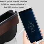 Car Central Control Seat Gap Storage Box with Dual USB Ambient Lights - Image 6