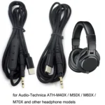 For M40X / ATH-M50X / M60X / M70X TYPE-C/USB-C Audio Headphone Cable, Style: - Image 4