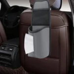 Car Seat Leather Multifunctional Tissue Water Cup Storage Hanging Bag - Image 8