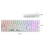 100 Keys Customized Gaming Wired Mechanical Keyboard Transparent Keycap - Image 3