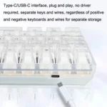 100 Keys Customized Gaming Wired Mechanical Keyboard Transparent Keycap - Image 4