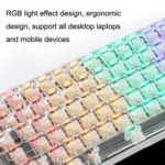100 Keys Customized Gaming Wired Mechanical Keyboard Transparent Keycap - Image 7