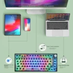 82 Keys Bluetooth Wireless 3-mode RGB Hot-plug Customized Mechanical Keyboard Kit - Image 6