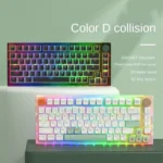 82 Keys Bluetooth Wireless 3-mode RGB Hot-plug Customized Mechanical Keyboard Kit + Keycap - Image 2