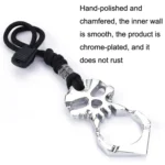 Rose Thorn Single Finger Buckle Self-defense Broken Window Keychain - Image 3