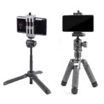 XILETU XJ-8 Aluminum Alloy Camera Head Tripod Mobile Phone Clip - Image 10