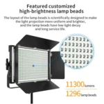 Pixel P45pro High Bright Dual Color Temperature Fill Light 120W Normal Bright Studio Camera Soft Light - Image 7