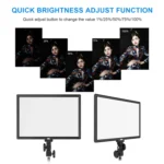 Pixel P50 Dual Color Temperature Flat Panel Fill Light 45W Soft Outdoor Shooting Fill Light For Straight Photography - Image 13